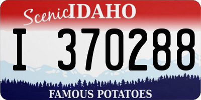 ID license plate I370288