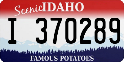 ID license plate I370289