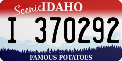 ID license plate I370292