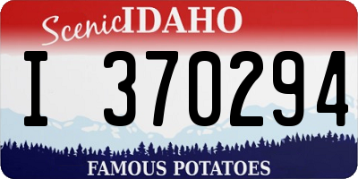 ID license plate I370294