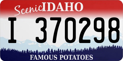 ID license plate I370298