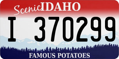 ID license plate I370299