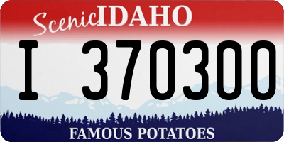 ID license plate I370300
