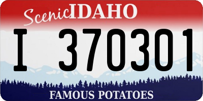 ID license plate I370301