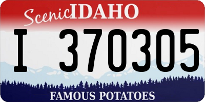 ID license plate I370305