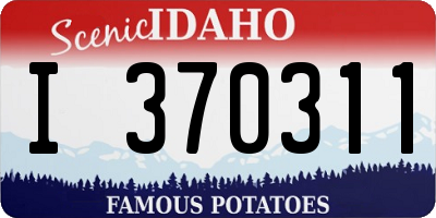 ID license plate I370311