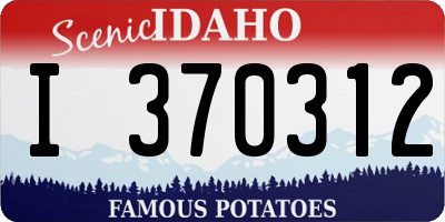 ID license plate I370312