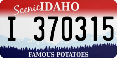 ID license plate I370315