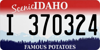 ID license plate I370324