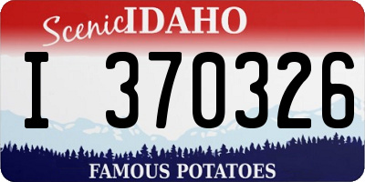 ID license plate I370326