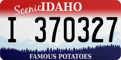 ID license plate I370327