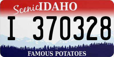 ID license plate I370328