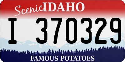 ID license plate I370329