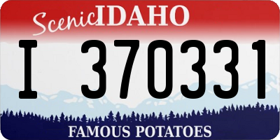 ID license plate I370331