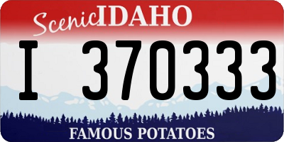 ID license plate I370333