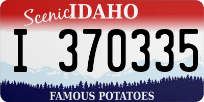 ID license plate I370335