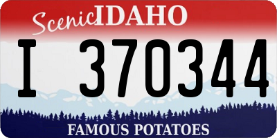 ID license plate I370344