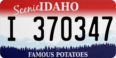 ID license plate I370347