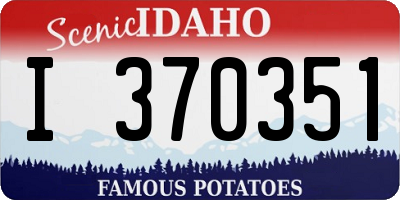 ID license plate I370351