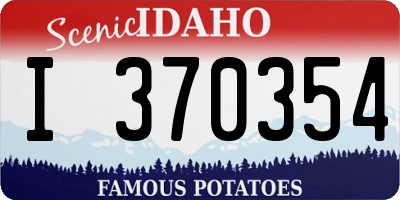 ID license plate I370354