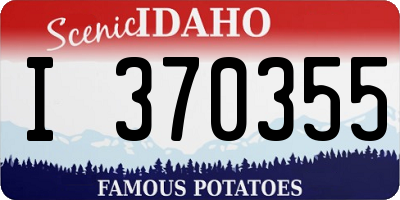ID license plate I370355