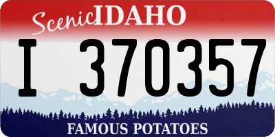ID license plate I370357