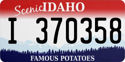 ID license plate I370358