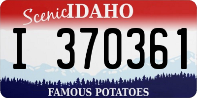 ID license plate I370361