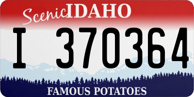 ID license plate I370364