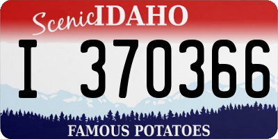 ID license plate I370366