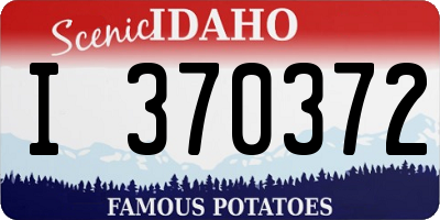 ID license plate I370372
