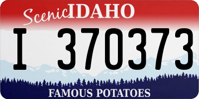 ID license plate I370373