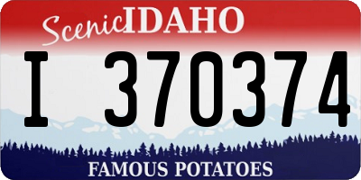 ID license plate I370374