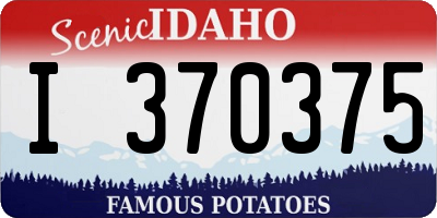 ID license plate I370375