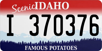 ID license plate I370376