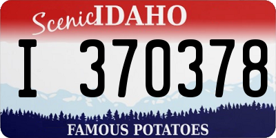 ID license plate I370378