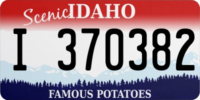 ID license plate I370382