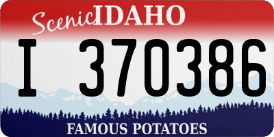 ID license plate I370386