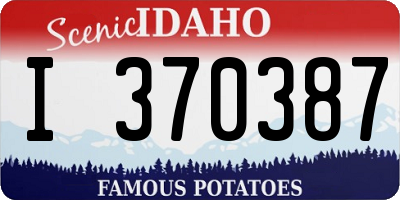 ID license plate I370387