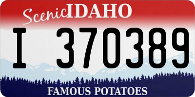 ID license plate I370389