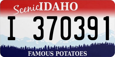 ID license plate I370391
