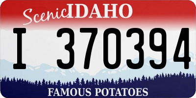 ID license plate I370394