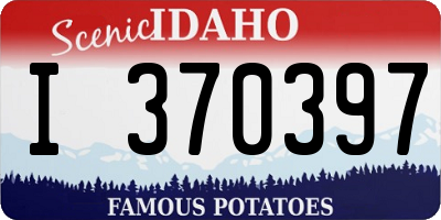 ID license plate I370397