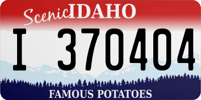 ID license plate I370404