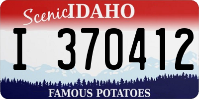 ID license plate I370412