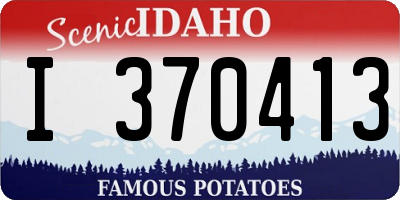 ID license plate I370413