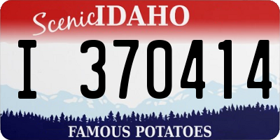 ID license plate I370414