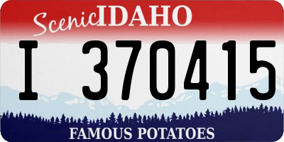 ID license plate I370415