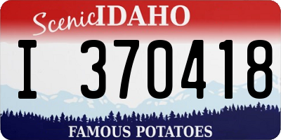 ID license plate I370418