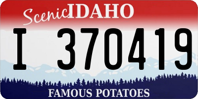 ID license plate I370419